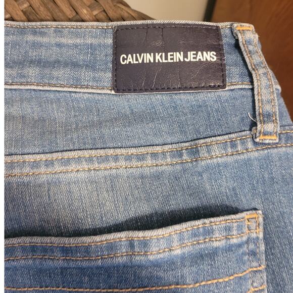 CALVIN KLEIN JEANS Mom Jean Shorts Sz 10 Denim Modest 10" Inseam Bermuda Classic - Picture 6 of 11